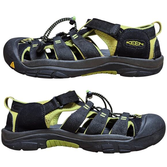 Keen Black Green Newport Closed Toe Water Sandals Shoes Men's 7 Women's 8 1/2 - Picture 1 of 6